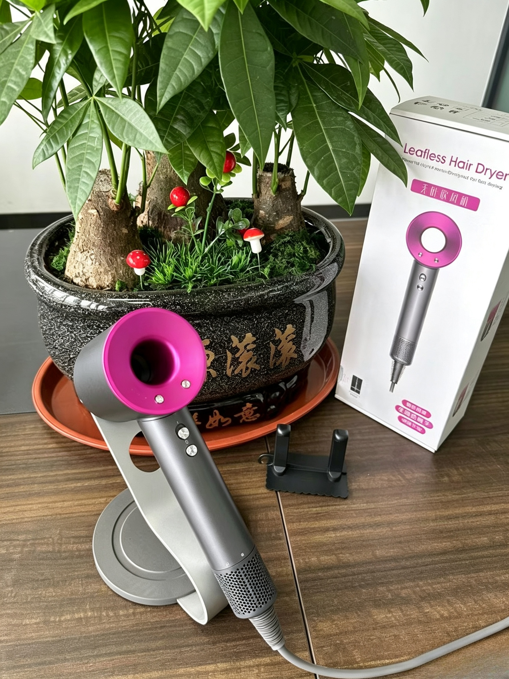 Hollow Bladeless Negative Ion High Speed Blow Dryer, Low Noise Brushless Motor H 