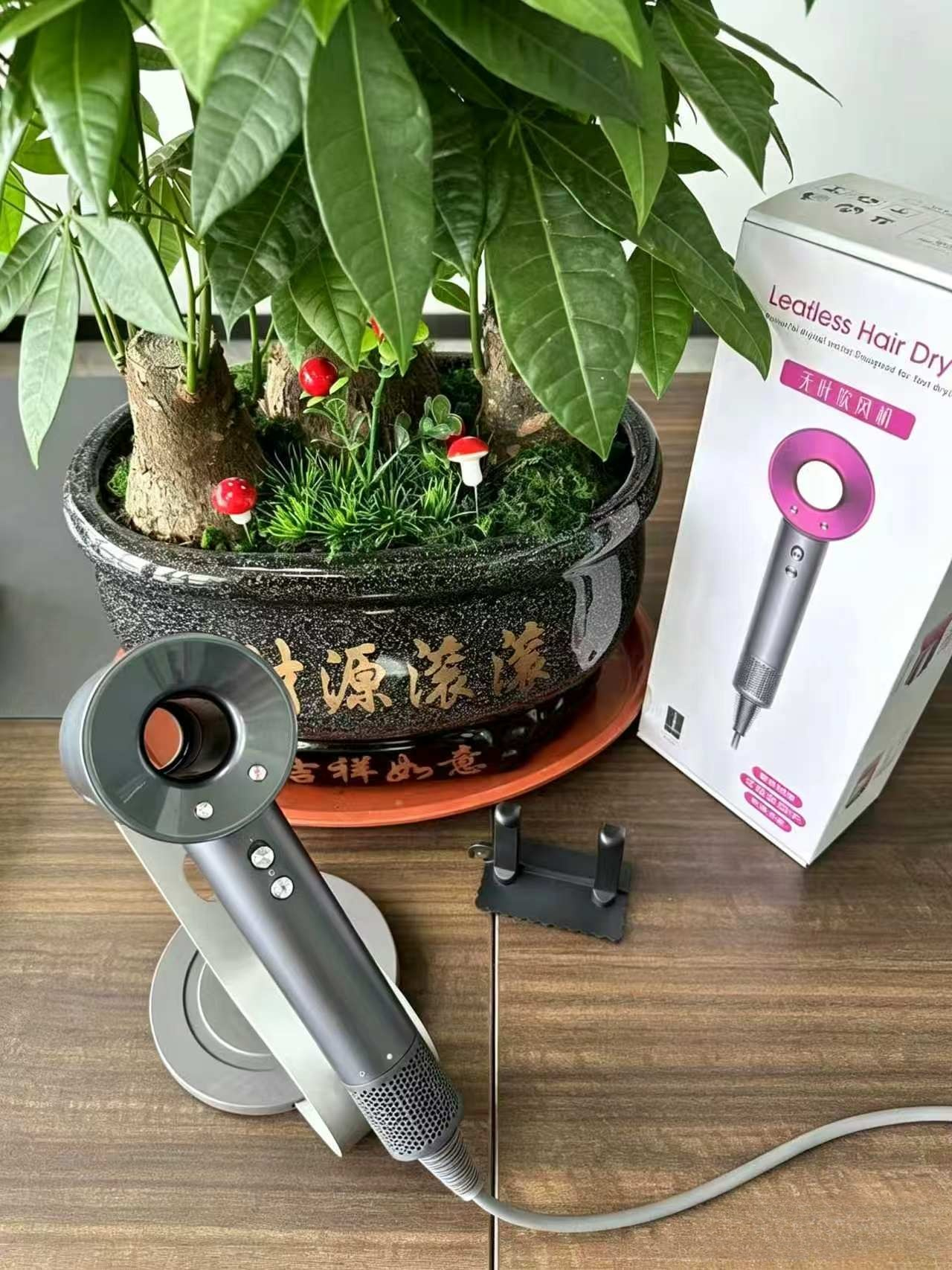 Professional High Velocity Bladeless Hair Dryer With Negative Ions, Quick Drying 